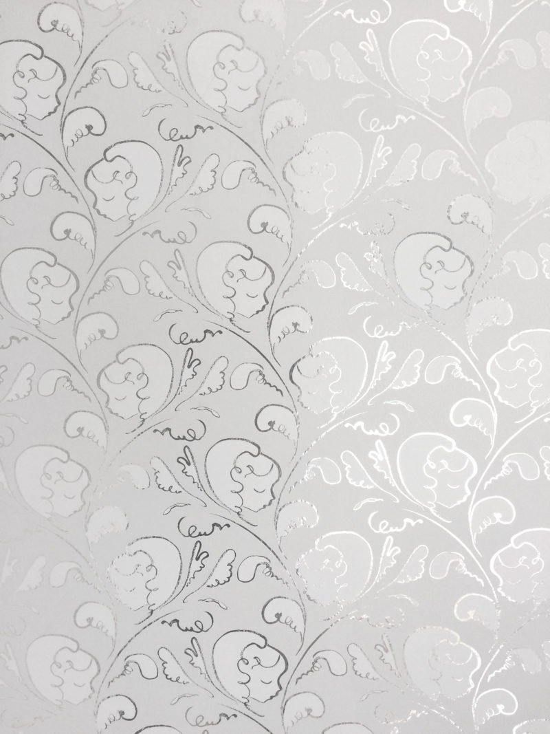 Dream silver white wallpaper
