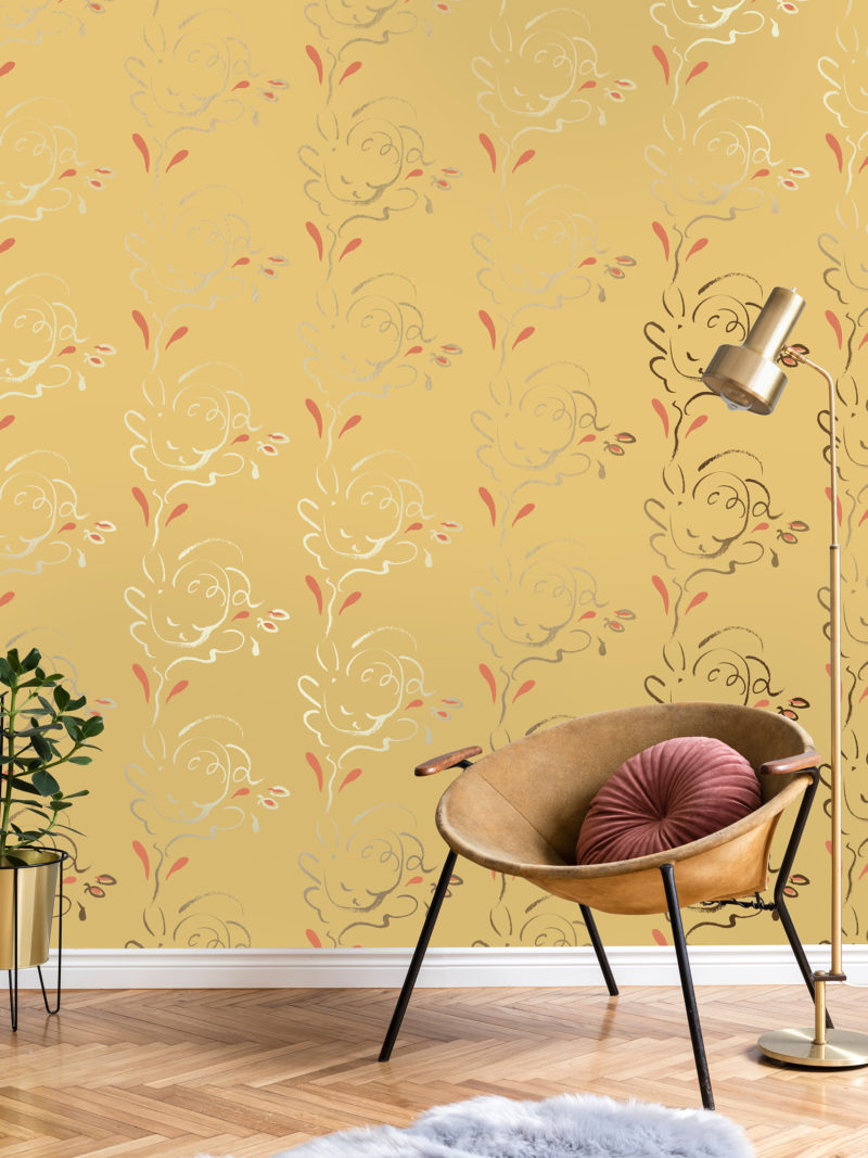 Seraph gold / yellow wallpaper